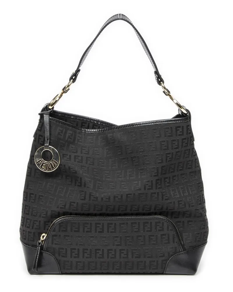 Fendi Crossbody Bags Front Pocket Hobo schwarz Schwarz