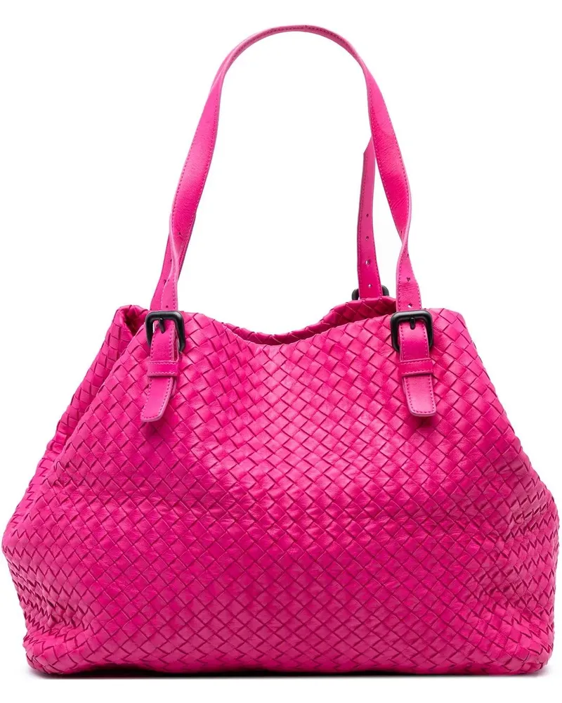 Bottega Veneta Shopper Large Nappa Intrecciato Cesta Tote rosa Gold
