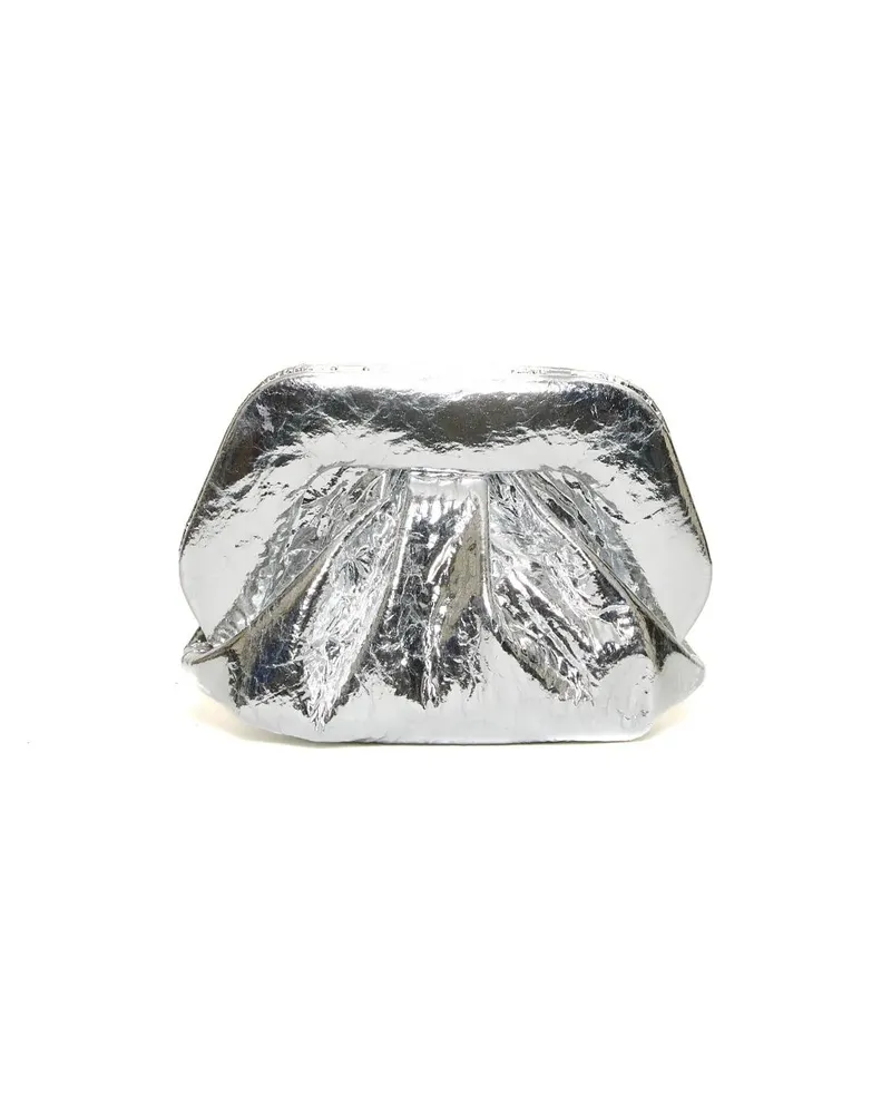 THEMOIRÈ Clutches Silver Mirror Clutch With Crinkled Texture And Com silberfarben 