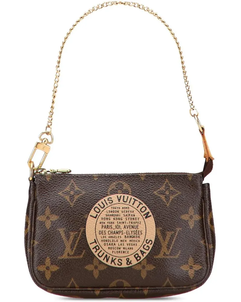 Louis Vuitton Crossbody Bags Monogram Trunks and Bags Mini Pochette Accessoires braun Braun