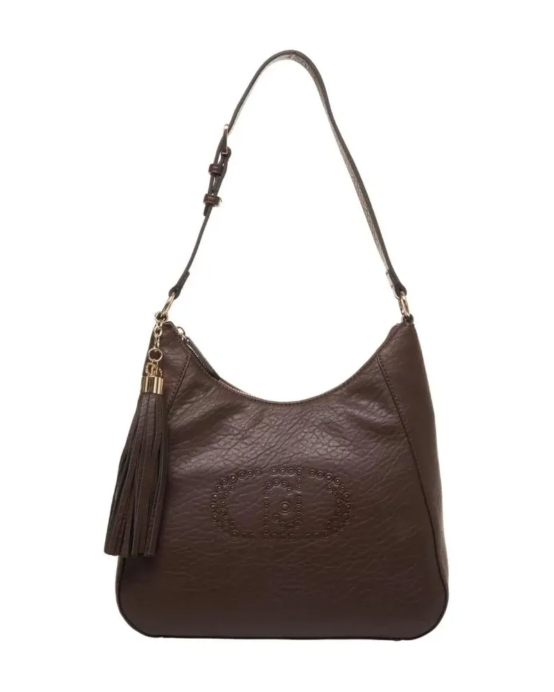 Liu Jo Hobo Bags Shoulder Bag With Grained Leather schwarz Schwarz