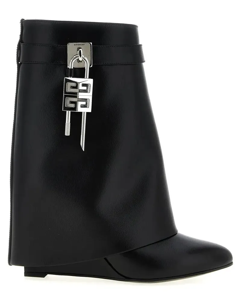 Givenchy Low-Top Sneaker Stiefeletten aus Leder schwarz Schwarz