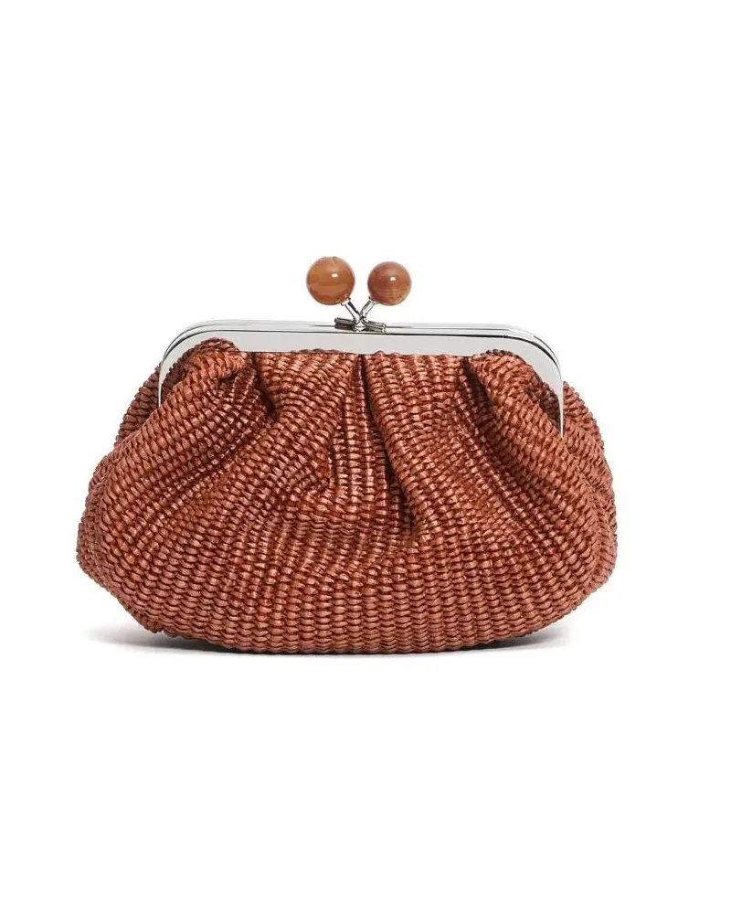 Max Mara Clutches Small Orange Raffia Pastry Clutch braun Braun