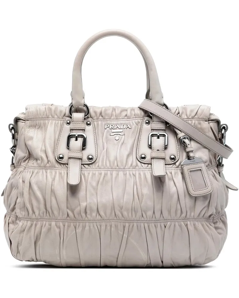 Prada Hobo Bags Nappa Gaufre Satchel braun Braun