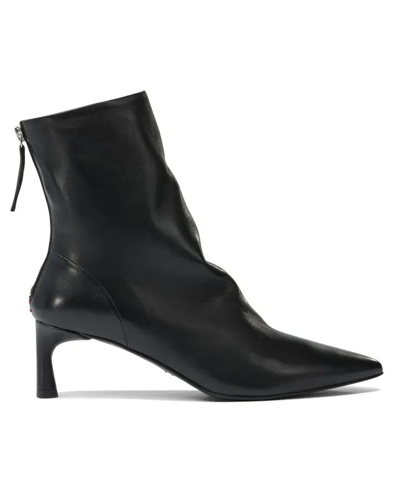HALMANERA Stiefel Pointed Toe Ankle Boots With Slim Kitten Heel And schwarz Schwarz