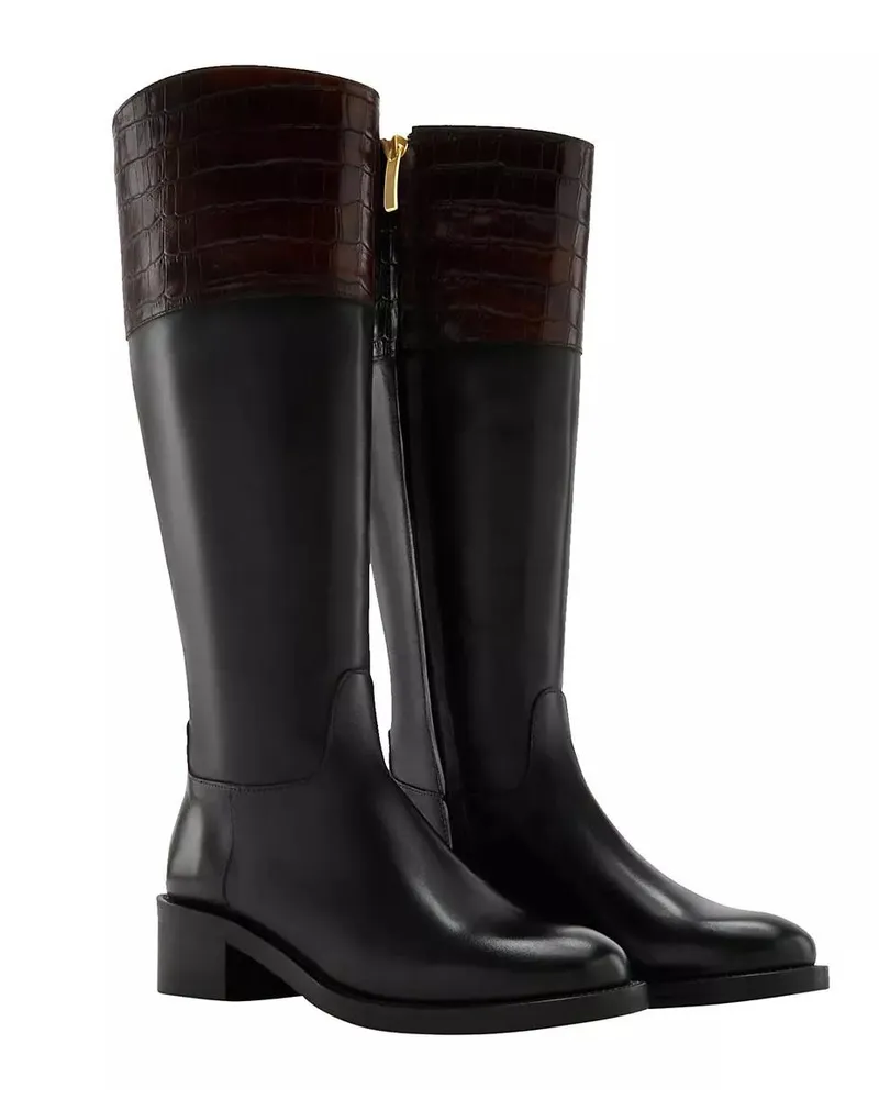 Isabel Bernard Stiefel & Boots Vendôme Calfskin Leather Boots schwarz Schwarz