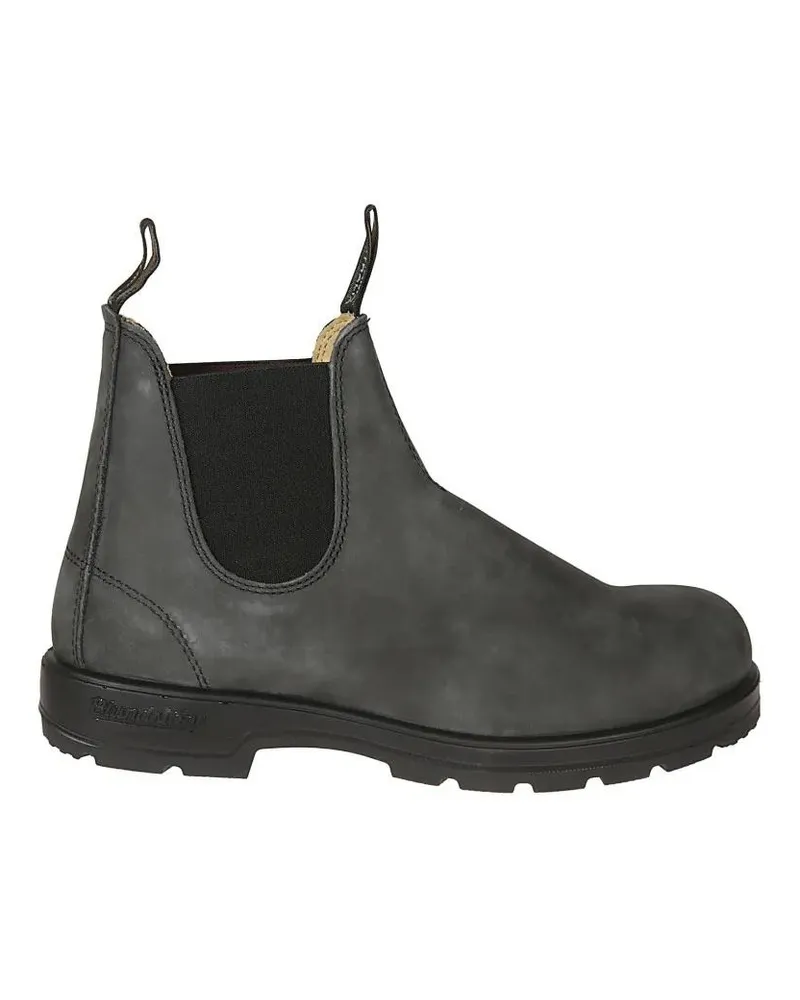 BLUNDSTONE Stiefel Rustic Leather Boots With Elastic Side Panels And schwarz Schwarz