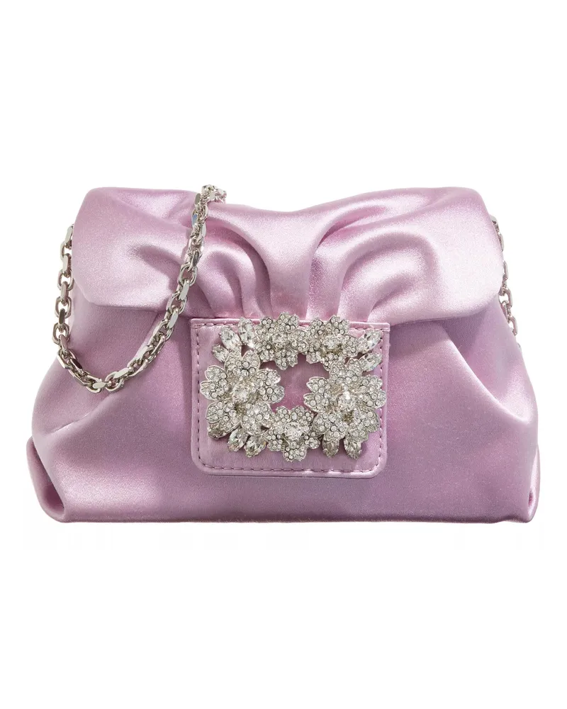 Roger Vivier Crossbody Bags Bouquet Strasse Drape Micro Bag Violett