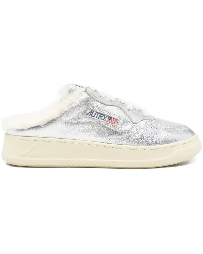 AUTRY Low-Top Sneaker Medalist Metallic Leather Sneakers silberfarben 