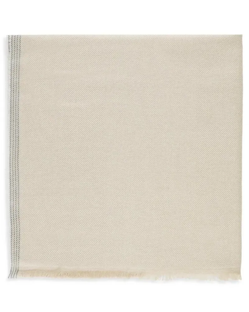Brunello Cucinelli Tücher & Schals Beige Cashmere And Wool Scarf beige Beige