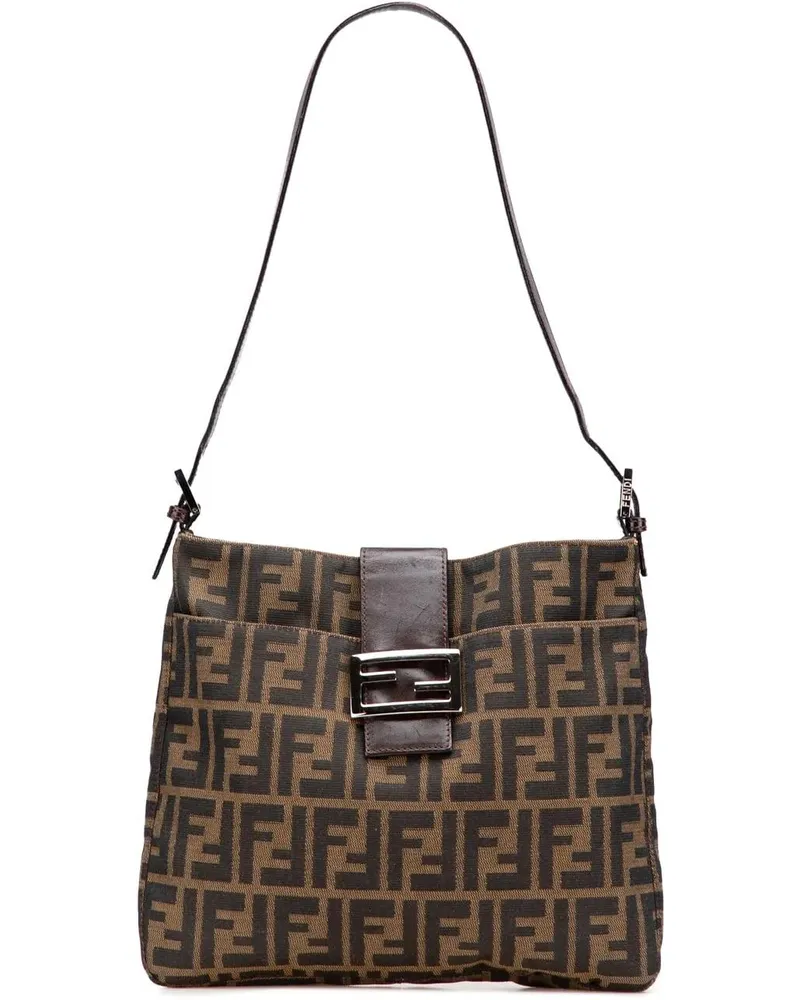 Fendi Hobo Bags Zucca Canvas Shoulder Bag braun Braun