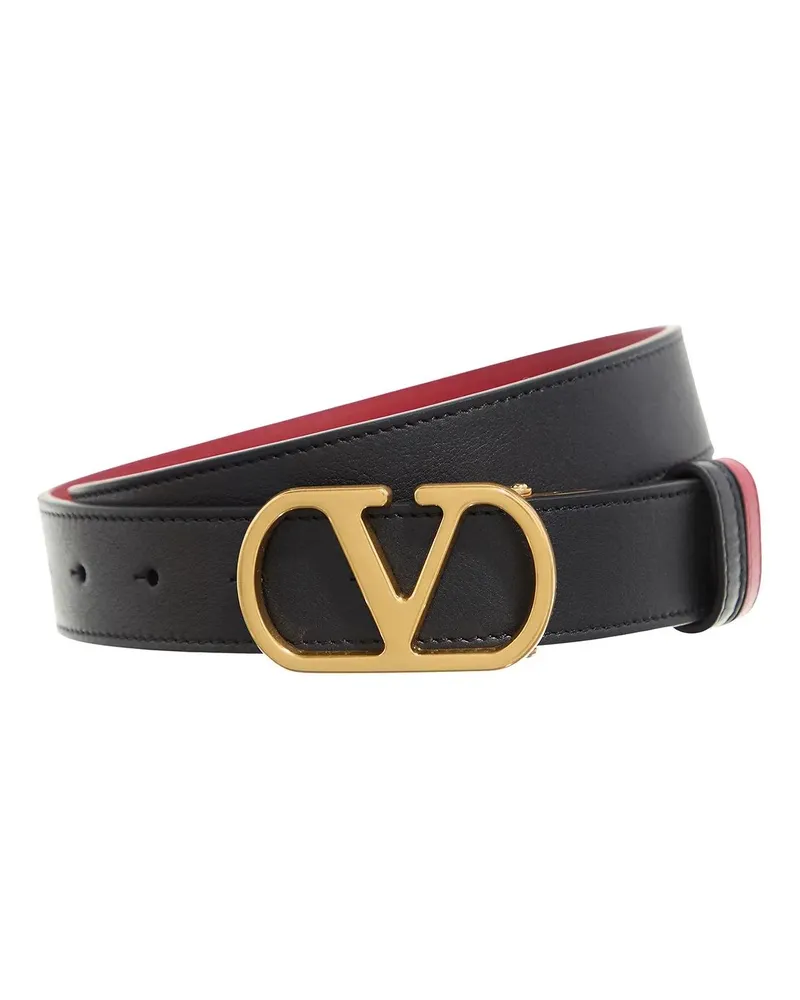 Valentino Garavani Gürtel Reversible Belt schwarz Schwarz