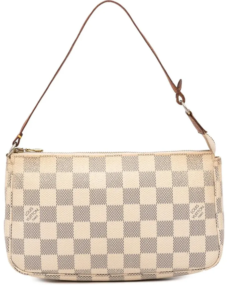 Louis Vuitton Hobo Bags Damier Azur Pochette Accessoires weiß Weiß