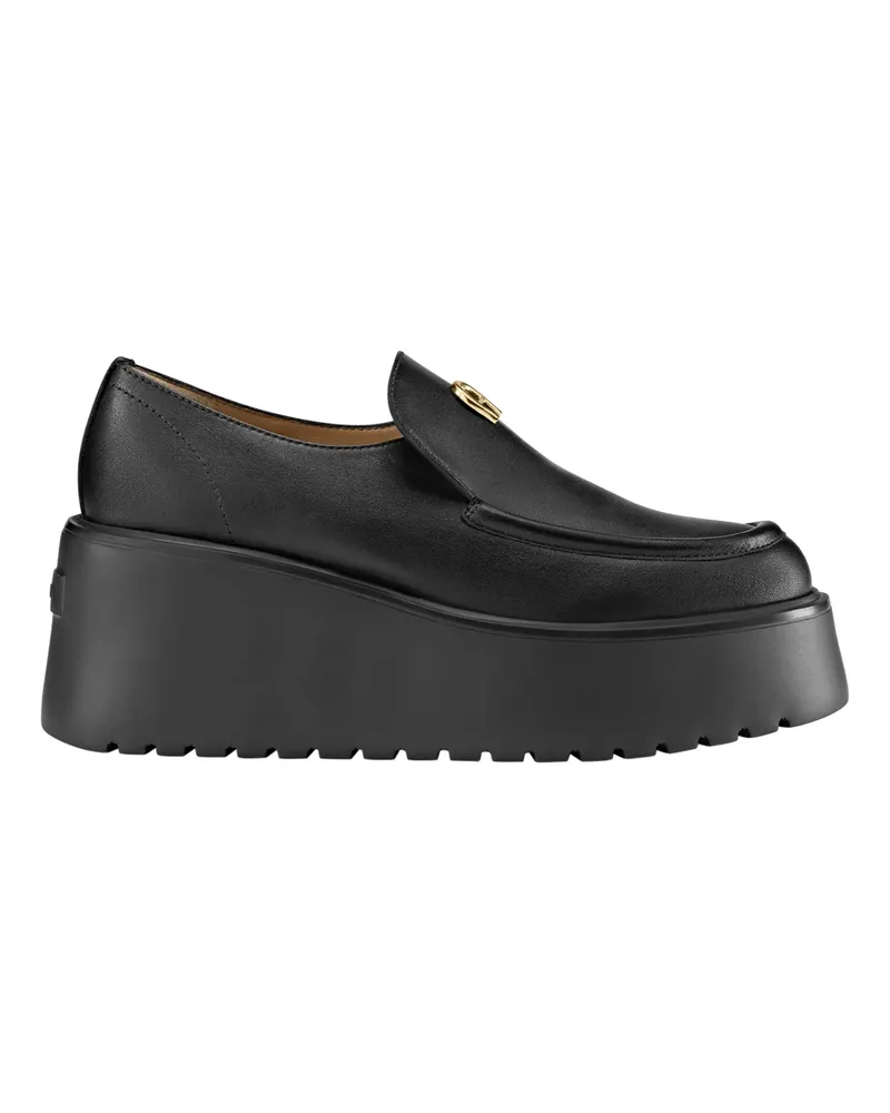 Aigner Slipper & Pantoletten plateau loafer Plateau Loafer 12B schwarz Schwarz