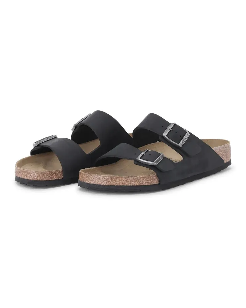 Birkenstock Low-Top Sneaker Sandale Arizona Oiled Leather schwarz Schwarz