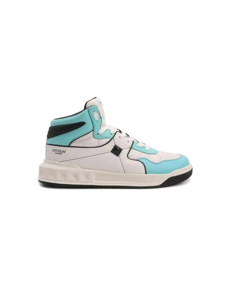 Valentino Garavani Low-Top Sneaker White One-Stud Sneakers blau Blau