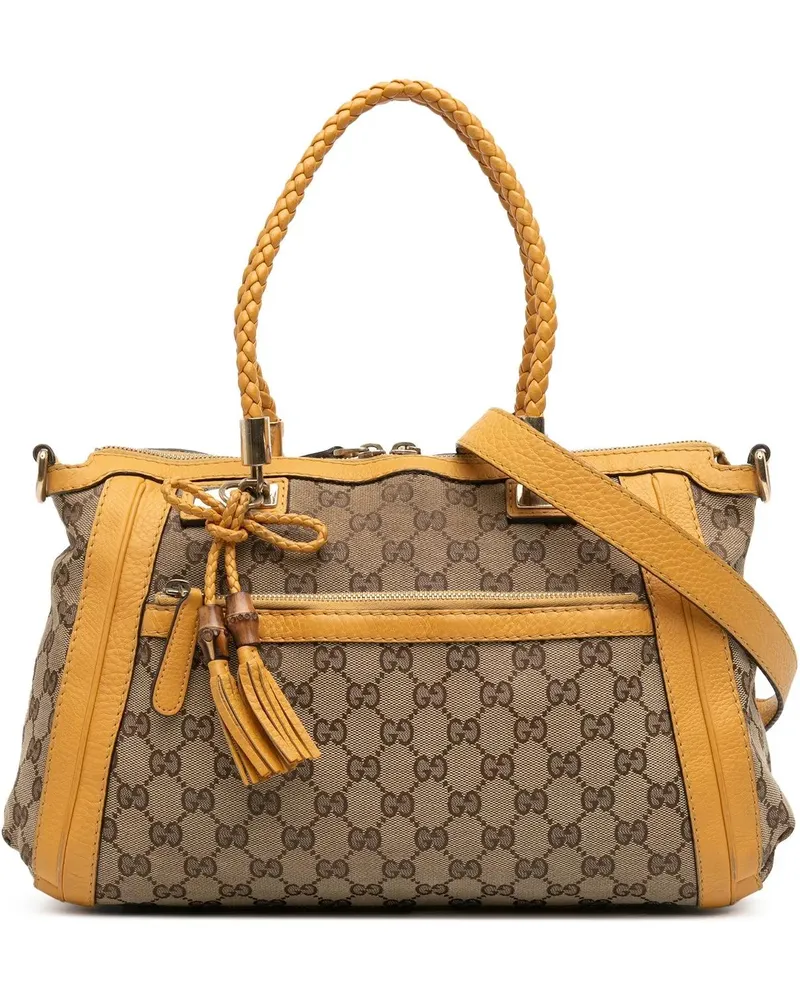 Gucci Hobo Bags GG Canvas Bella Satchel braun Braun