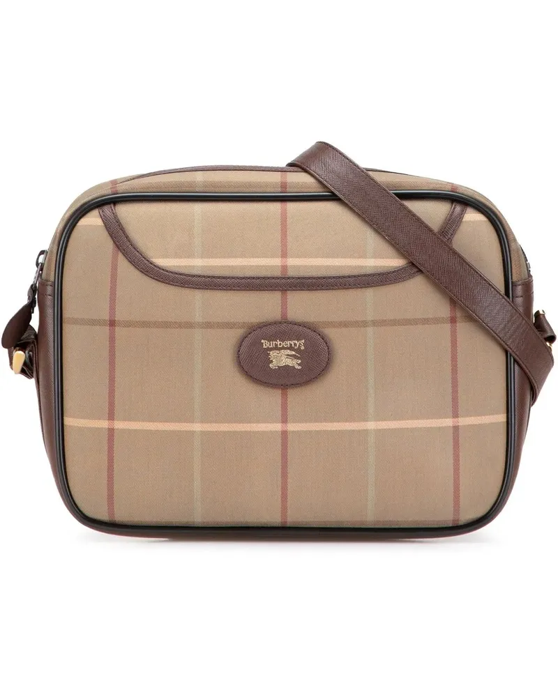 Burberry Hobo Bags Vintage Check Canvas Crossbody braun Braun