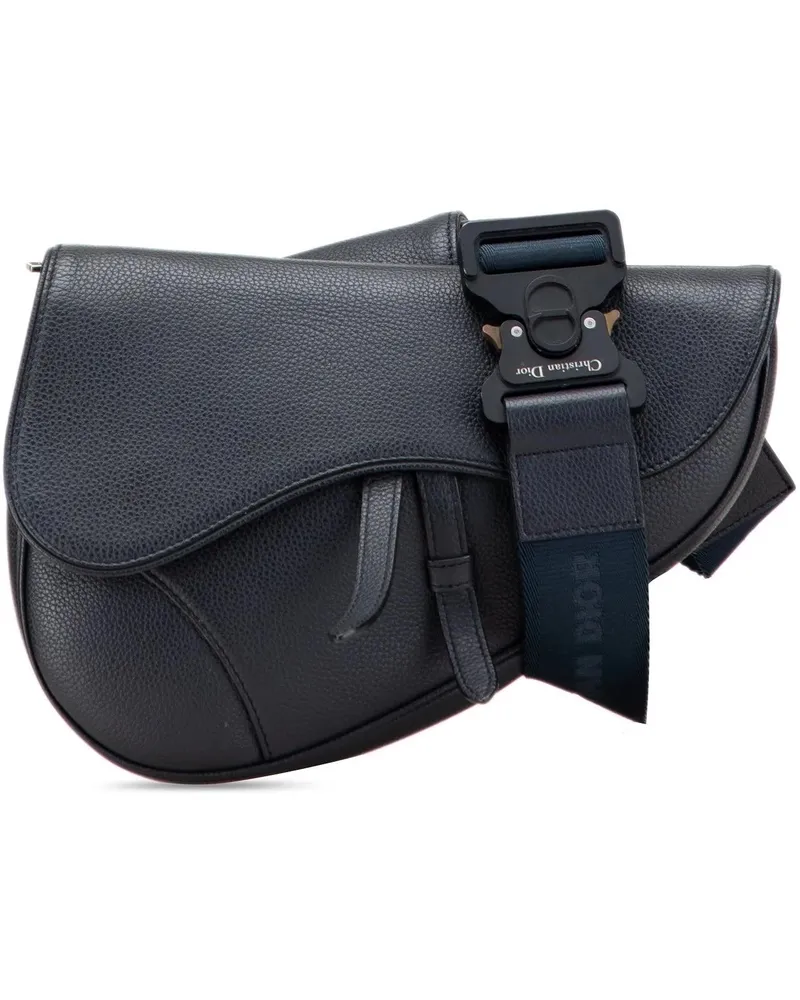 Dior Hobo Bags Grained Calfskin Saddle Bag blau Blau