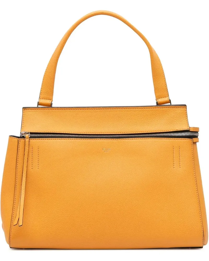 Celine Crossbody Bags Small Drummed Calfskin Edge Handbag gelb Gelb