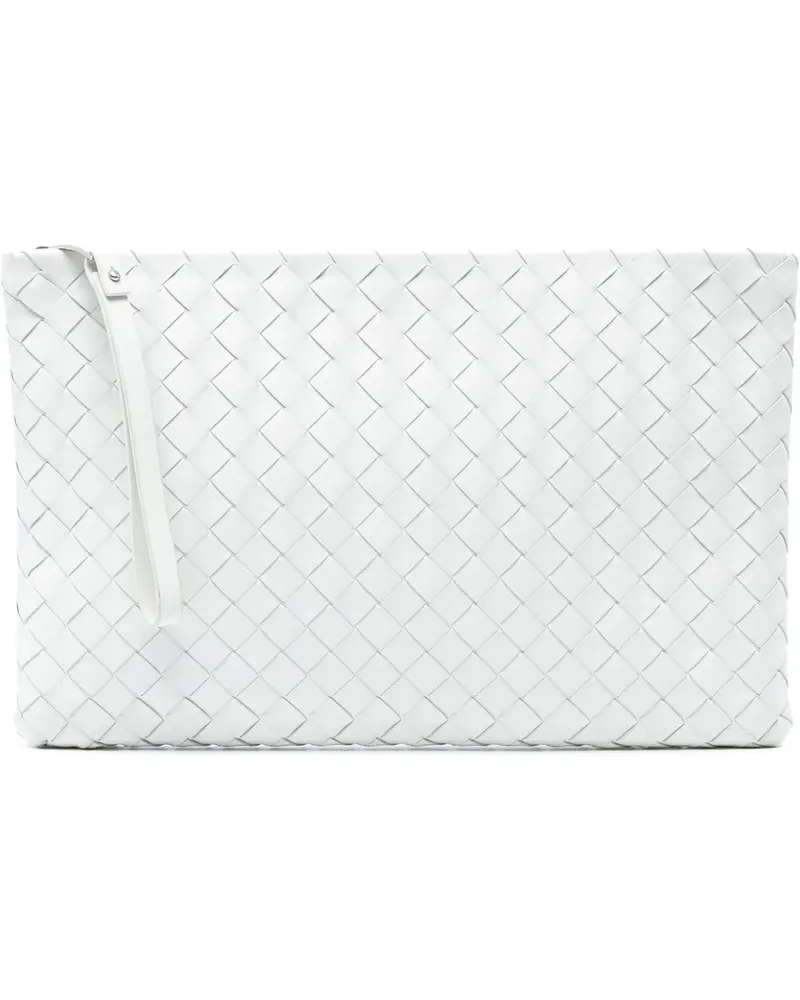 Bottega Veneta Clutches Nappa Intrecciato Wristlet Clutch weiß Weiß