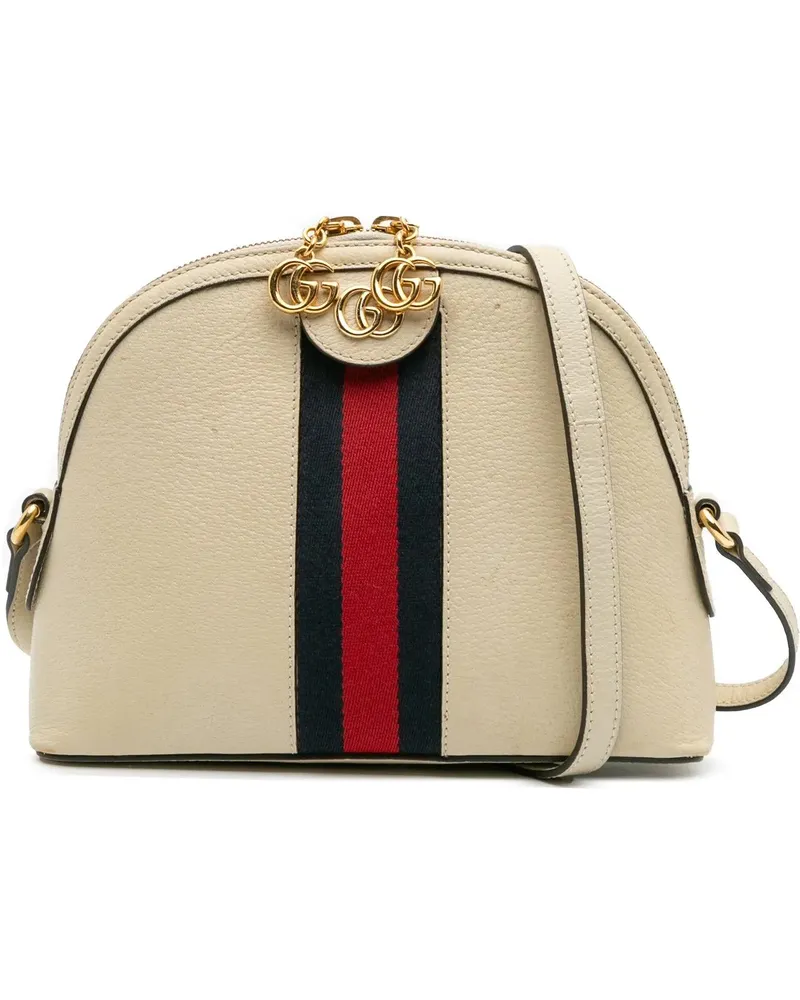Gucci Hobo Bags Small Leather Ophidia Dome Crossbody weiß Weiß