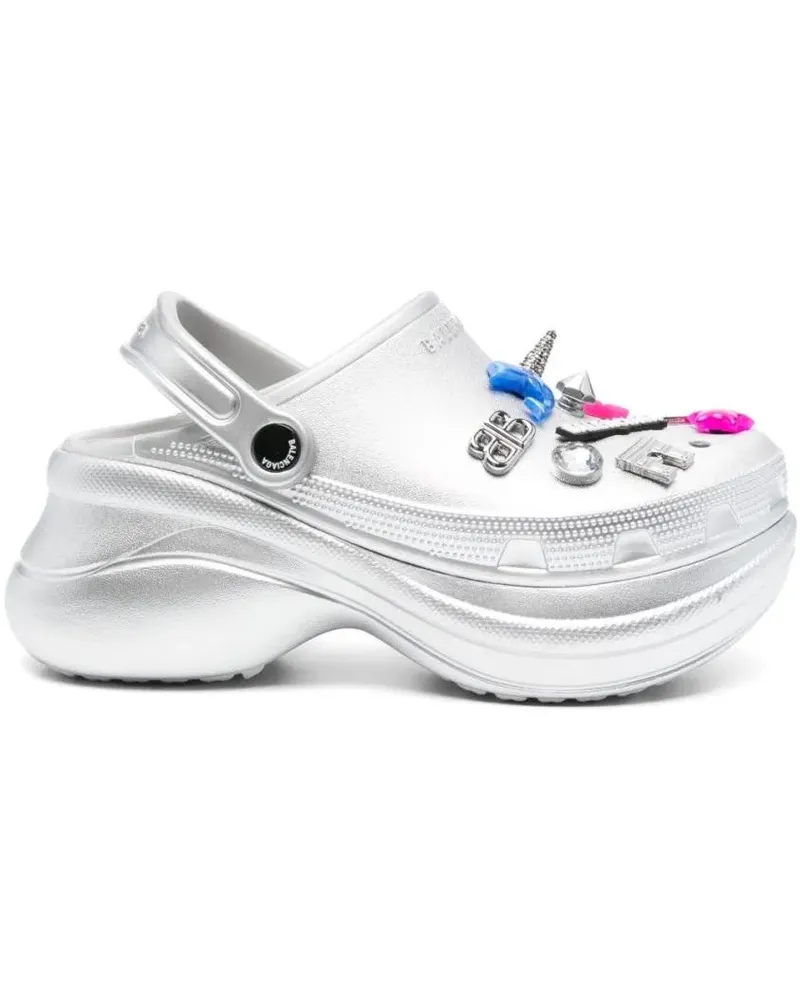 Balenciaga Sandalen Jibbitz Clogs weiß Weiß