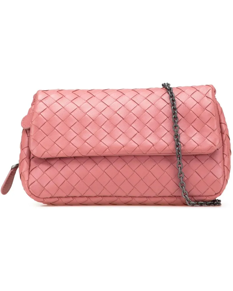 Bottega Veneta Hobo Bags Mini Nappa Intrecciato Expandable Chain Crossbody rosa Gold