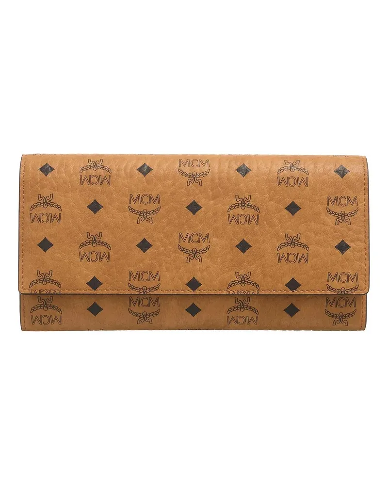 MCM Portemonnaie Aren Visetos Continental Wallet Large cognacbraun Cognacbraun