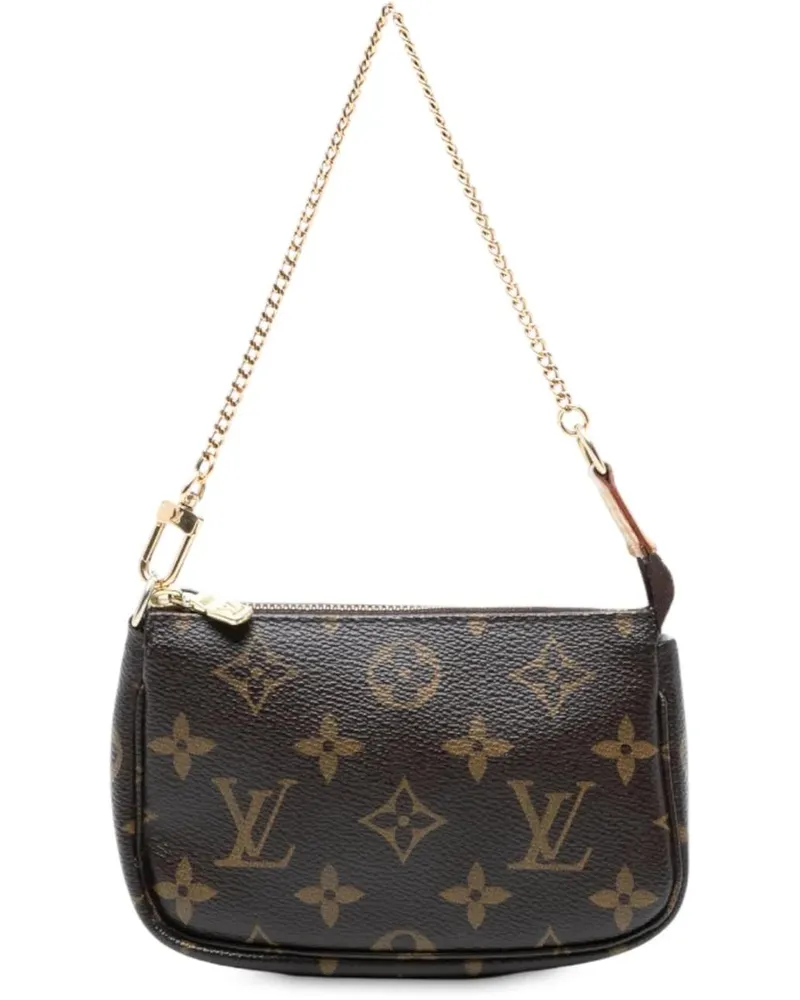 Louis Vuitton Crossbody Bags Monogram Mini Pochette Accessoires braun Braun