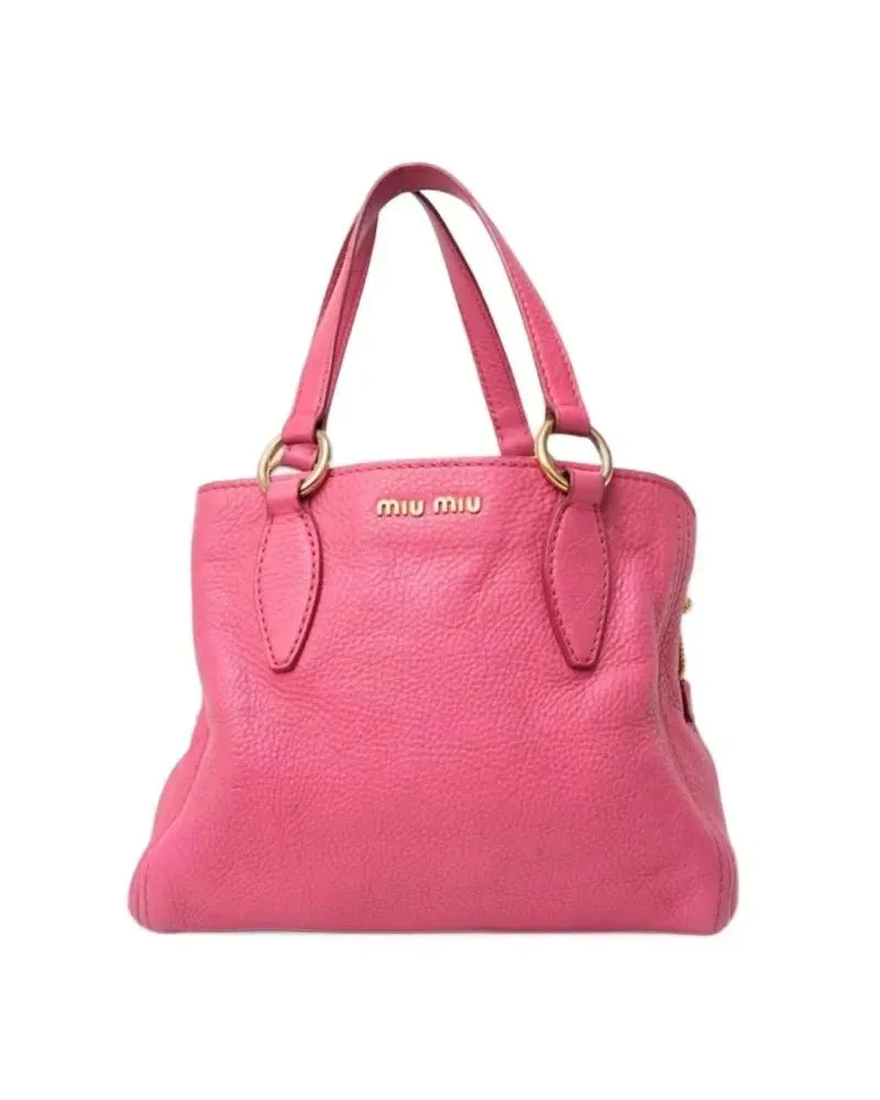 Miu Miu Shopper & Totes Shopper Square Small Granulated Fuchsia pink Rosa