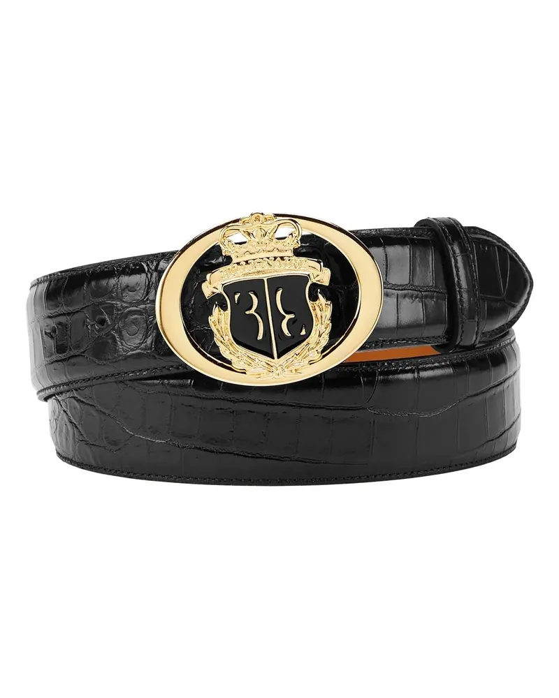 Billionaire Gürtel Gürtel Crocco Print schwarz Schwarz