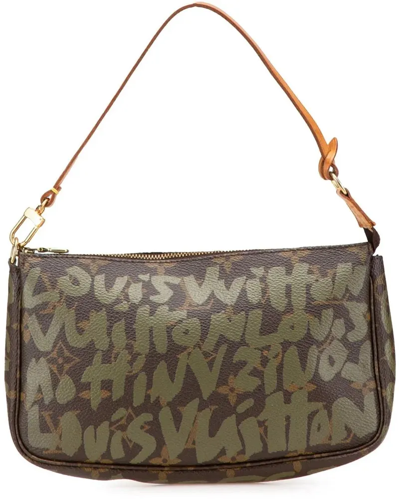 Louis Vuitton Hobo Bags Stephen Sprouse Monogram Graffiti Pochette Accesso braun Braun