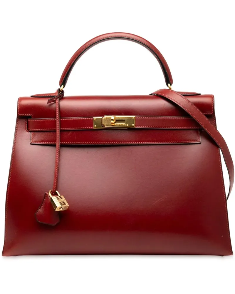 Hermès Hobo Bags Box Calf Kelly Retourne 32 rot Rot