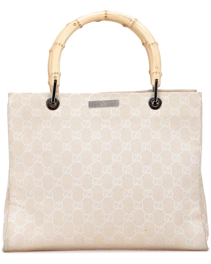Gucci Hobo Bags GG Canvas Bamboo Satchel braun Braun