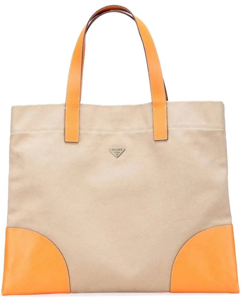 Prada Shopper Cinghiale Trimmed Canapa Tote braun Braun