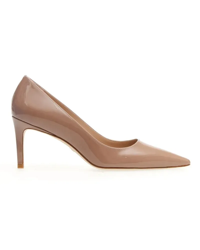 Stuart Weitzman Hohe Schuhe Pump Patent Nude Heel 75mm braun Braun