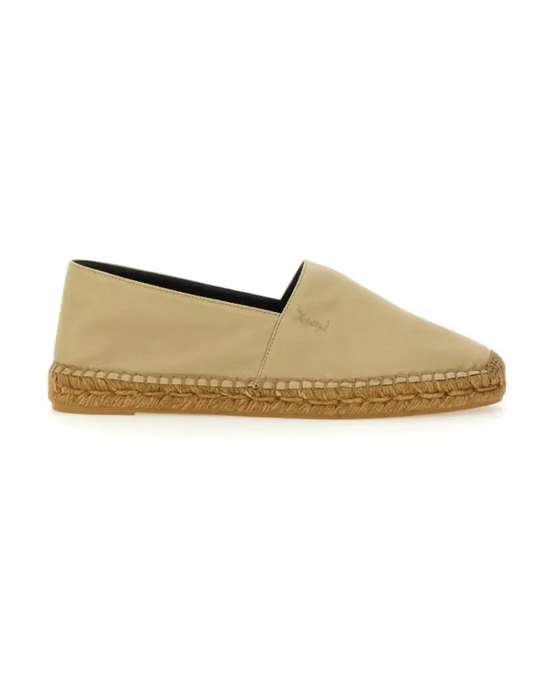 Saint Laurent Gabardine Slip-On Espadrilles With Jute-Wrapped So braun Braun