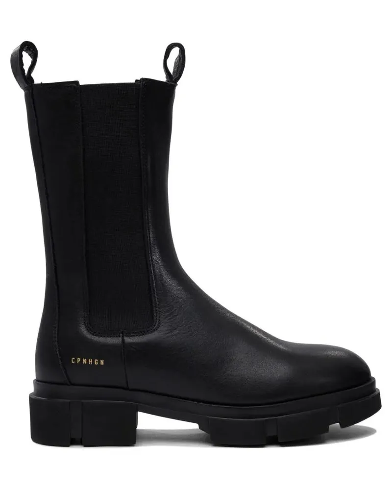 Copenhagen Stiefel Black Ankle Boots With Elastic Side Panels schwarz Schwarz