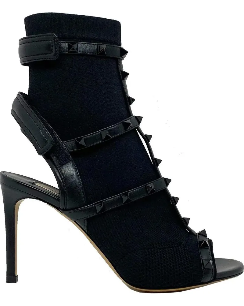 Valentino Garavani Sandalen Valentino Rockstud Sock Heel Sandals schwarz Schwarz