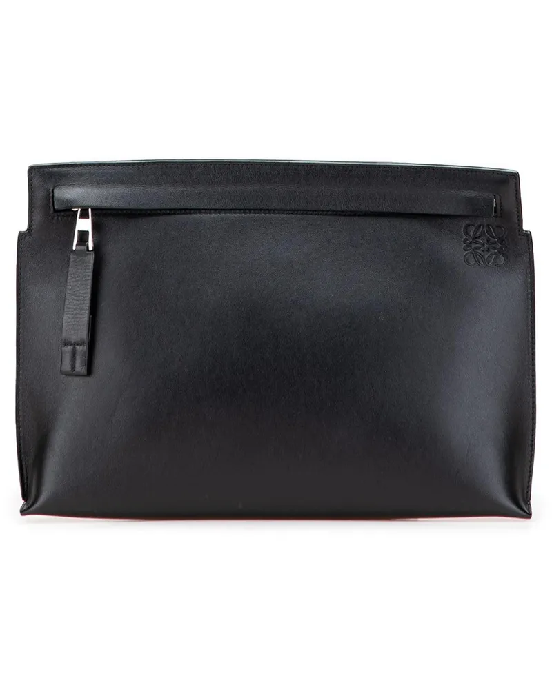 Loewe Clutches Leather Anagram T Clutch schwarz Schwarz