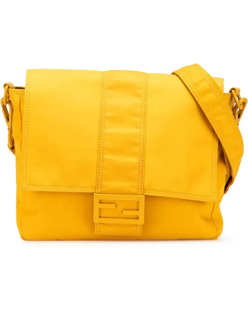 Fendi Hobo Bags Medium Econyl Nylon Baguette Crossbody gelb Gelb