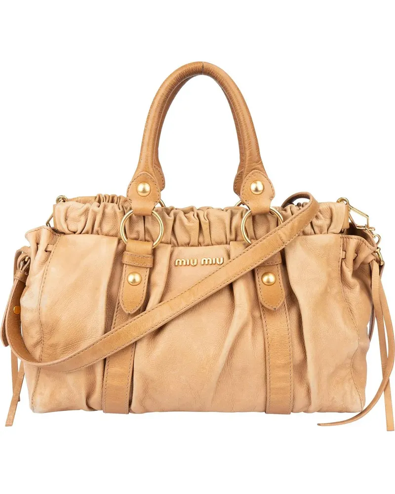 Miu Miu Crossbody Bags  Classic Leather Handbag beige Beige
