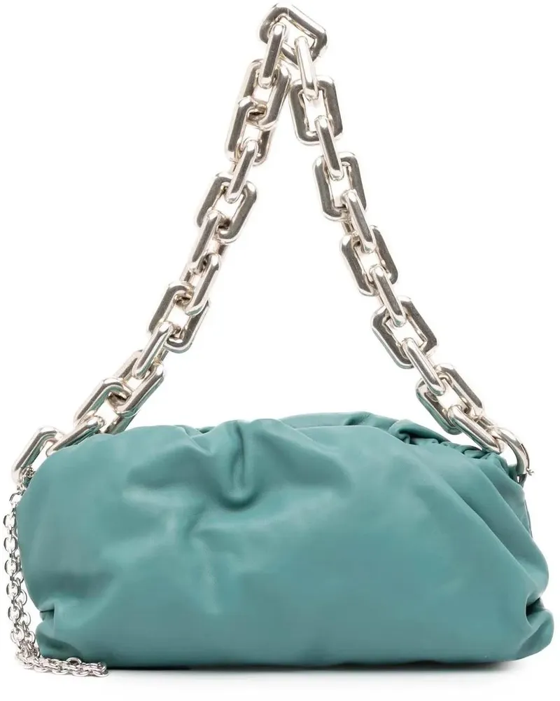 Bottega Veneta Hobo Bags Lambskin Chain Pouch blau Blau