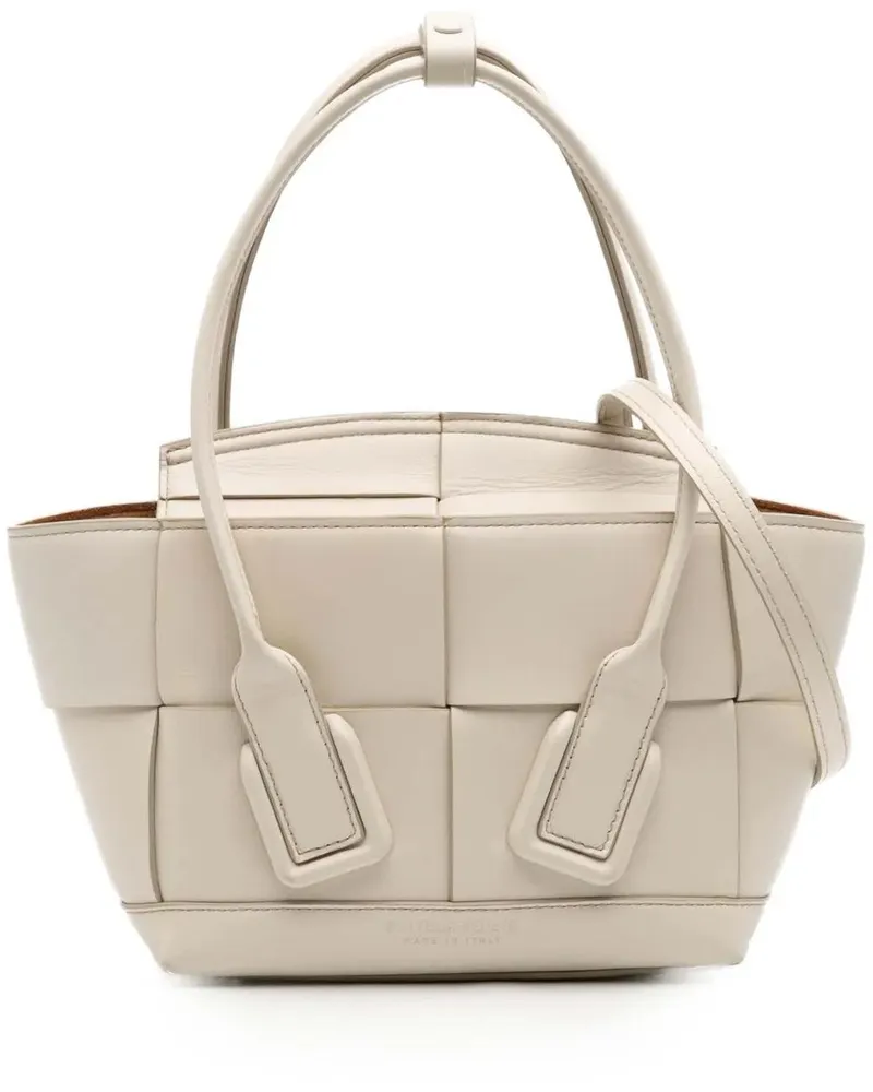 Bottega Veneta Hobo Bags Mini Calfskin Maxi Intrecciato Arco Satchel weiß Weiß