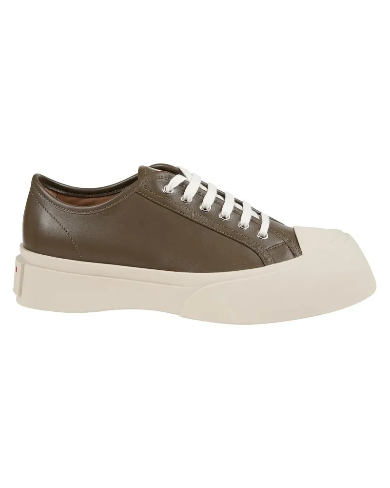 Marni Low-Top Sneaker Round-Toe Rubber-Capped Shoes grün Grün
