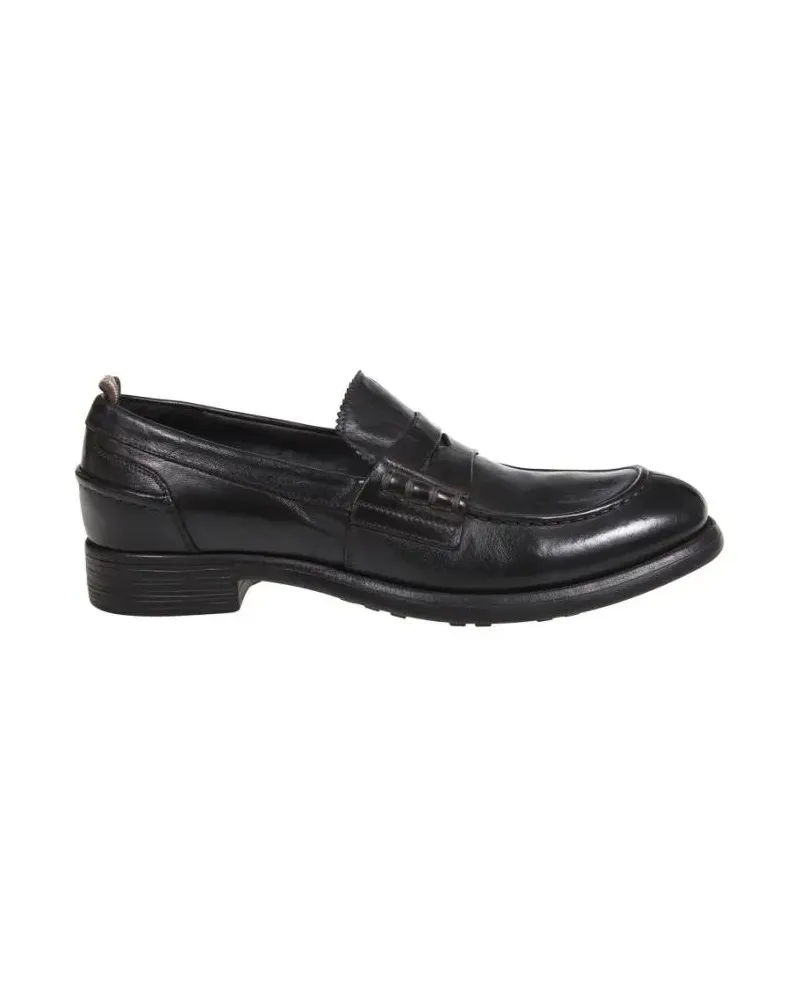 Officine Creative Italia Loafer Buffalo Leather Loafer With Rubber Sole schwarz Schwarz