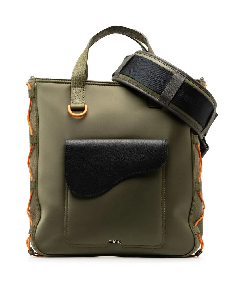 Dior Hobo Bags 2021 x Sacai Saddle Tote grün Grün
