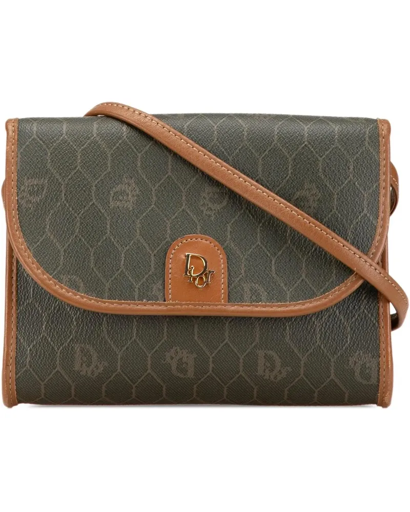 Dior Hobo Bags 20th Honeycomb Coated Canvas Crossbody schwarz Schwarz