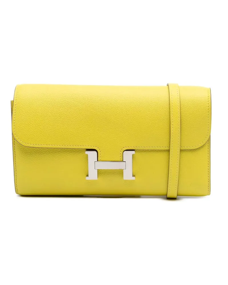 Hermès Hobo Bags 2021 Evercolor Constance Wallet To Go gelb Gelb